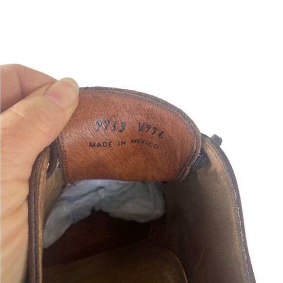 Classic Brown Leather Men's Shoes Johnson & Murphy 9.5D brown Oxford - Picture 9 of 9